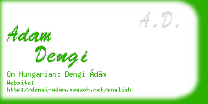 adam dengi business card